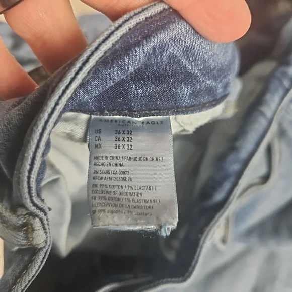 American Eagle Jeans Men 36x32 Original Boot Cut Next Level Airflex Stretch Blue - Picture 7 of 12